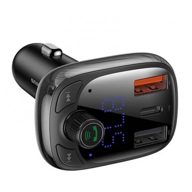 Automobilinis Bluetooth MP3 grotuvas Baseus T Shaped S-13 Black OS 2