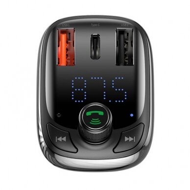 Automobilinis Bluetooth MP3 grotuvas Baseus T Shaped S-13 Black OS 4