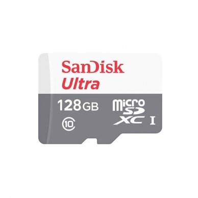 Atminties kortelė SanDisk Ultra Android microSDXC 128GB 100MB/s Class 10 UHS-I (SDSQUNR-128G-GN6MN)