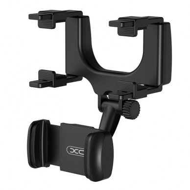 XO C70 automobilinis telefono laikiklis tvirtinamas ant galinio vaizdo veidrodėlio (juodos spalvos) 1