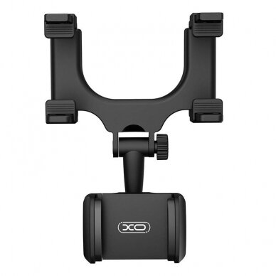 XO C70 automobilinis telefono laikiklis tvirtinamas ant galinio vaizdo veidrodėlio (juodos spalvos)